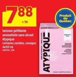Maxi BOISSON PÉTILLANTE AROMATISÉE SANS ALCOOL ATYPIQUE offer