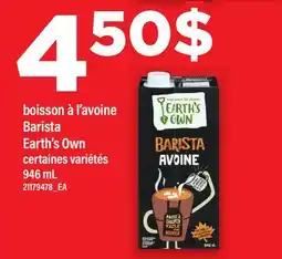Maxi BOISSON À L'AVOINE BARISTA EARTH'S OWN offer