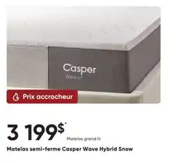 Dormez Vous Matelas semi-ferme Casper Wave Hybrid Snow offer