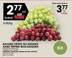 Rachelle-Bery Grocery RAISINS VERTS OU ROUGES SANS PÉPINS BIOLOGIQUES offer