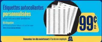 Jean Coutu Étiquettes autocollantes personnalisées offer