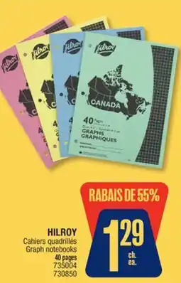 Jean Coutu HILROY Graph notebooks offer