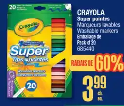 Jean Coutu CRAYOLA Super pointes Washable markers offer