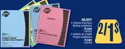 Jean Coutu HILROY Writing notebooks, Project notebooks offer