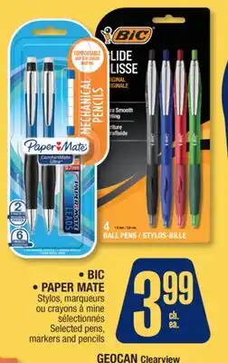Jean Coutu BIC, PAPER MATE Selected pens, markers and pencils offer