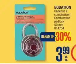 Jean Coutu EQUATION COMBINATION PADLOCK offer
