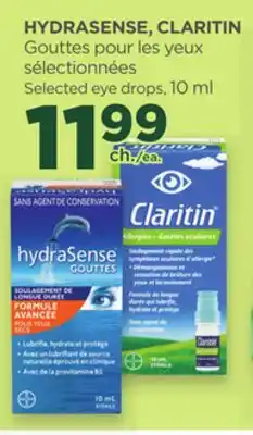 Proxim HYDRASENSE, CLARITIN Selected eye drops offer