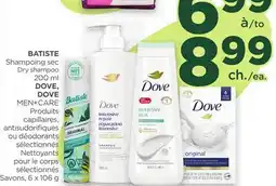 Proxim BATISTE Dry shampoo 200 ml DOVE, DOVE MEN+CARE offer