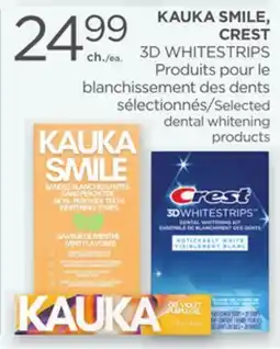 Proxim KAUKA SMILE, CREST 3D WHITESTRIPS Selected dental whitening products offer