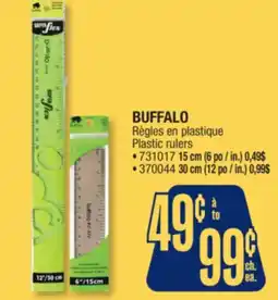 Jean Coutu BUFFALO Plastic rulers offer