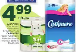 Proxim CASCADES Paper towels Bathroom tissue, 8 Double rolls offer