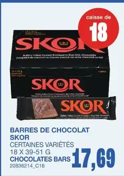 Wholesale Club BARRES DE CHOCOLAT, 18 X offer
