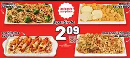 Metro LINGUINE GÉNÉRAL TAO, POULET SAUCE BBQ, ENCHILADAS AVEC RIZ, MACARONI CHINOIS AU POULET | REPAS offer