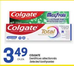 Uniprix COLGATE Dentifrices sélectionnés/Selected toothpastes offer