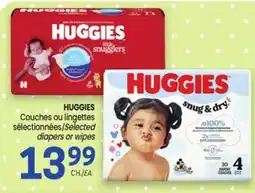 Uniprix HUGGIES Couches ou lingettes sélectionnées/Selected diapers or wipes offer