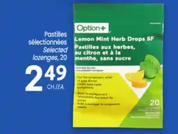 Uniprix OPTION+ Pastilles sélectionnées/Selected lozenges offer