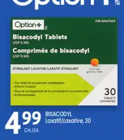 Uniprix Option+ BISACODYL Laxatif/Laxative offer