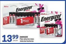 Uniprix ENERGIZER Piles sélectionnées/Selected batteries offer