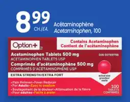 Uniprix Option + Acétaminophène/Acetaminophen offer