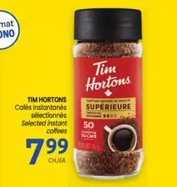 Uniprix TIM HORTONS Cafés instantanés sélectionnés/Selected instant coffees offer