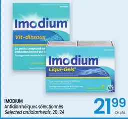 Uniprix IMODIUM Antidiarrhéiques sélectionnés/Selected antidiarrheals offer