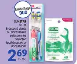 Uniprix SUNSTAR G-U-M Brosses à dents ou accessoires sélectionnés/Selected toothbrushes or accessories offer