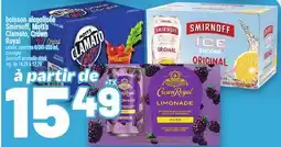 Metro BOISSON ALCOOLISÉE SMIRNOFF, MOTT'S CLAMATO, CROWN ROYAL | SMIRNOFF ALCOHOLIC DRINK offer