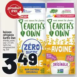 Metro BOISSON RÉFRIGÉRÉE EARTH'S OWN | EARTH'SOWN REFRIGERATED DRINK offer