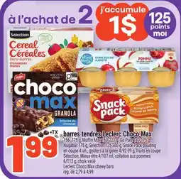 Metro BARRES TENDRES LECLERC CHOCO MAX | LECLERC CHOCO MAX CHEWY BARS offer