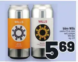 Metro BIÈRE WILLS | WILLS BEER offer