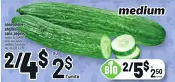 Metro CONCOMBRE ANGLAIS SANS PÉPINS | SEEDLESS CUCUMBER offer