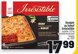 Metro LASAGNE AU BOEUF IRRÉSISTIBLE | IRRÉSISTIBLE FROZEN BEEF LASAGNA offer