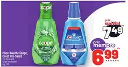 Metro RINCE-BOUCHE SCOPE, CREST PRO-SANTÉ | SCOPE MOUTHWASH offer
