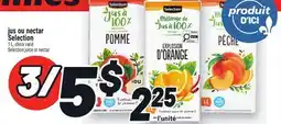 Metro OMIES JUS OU NECTAR SELECTION | SELECTION JUICE OR NECTAR offer