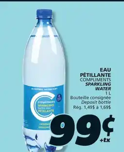 IGA COMPLIMENTS SPARKLING WATER offer