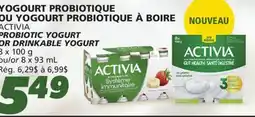 IGA ACTIVIA PROBIOTIC YOGURT OR DRINKABLE YOGURT offer