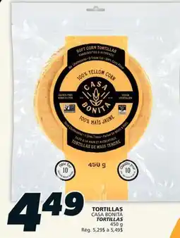 IGA CASA BONITA TORTILLAS offer