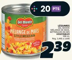 IGA DEL MONTE VEGETABLES offer