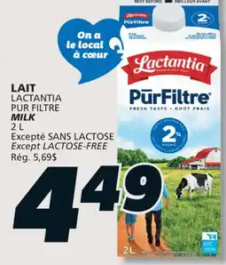 IGA LACTANTIA PUR FILTRE MILK offer