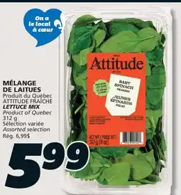 IGA ATTITUDE FRAÎCHE LETTUCE MIX offer