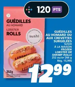 IGA GUÉDILLES AU HOMARD OU AUX CREVETTES SURGELÉES SUSHI offer