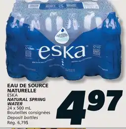 IGA ESKA NATURAL SPRING WATER offer