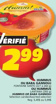 IGA FONTAINE SANTÉ HUMMUS OR BABA GANNOUJ offer