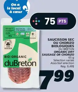 IGA DU BRETON ORGANIC DRY SAUSAGE OR CHORIZO offer