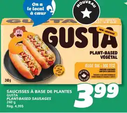 IGA GUSTA PLANT-BASED SAUSAGES offer