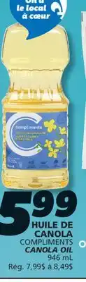 IGA COMPLIMENTS CANOLA OIL offer