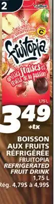 IGA FRUITOPIA REFRIGERATED FRUIT DRINK offer