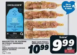 IGA EXCELDOR FRESH MARINATED CHICKEN BREAST SKEWERS offer