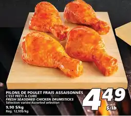 IGA C'EST PRÊT! À CUIRE FRESH SEASONED CHICKEN DRUMSTICKS offer