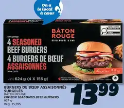IGA BÂTON ROUGE FROZEN SEASONED BEEF BURGERS offer